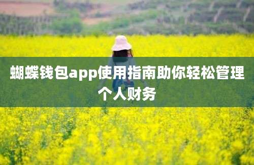 蝴蝶钱包app使用指南助你轻松管理个人财务