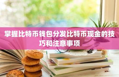 掌握比特币钱包分发比特币现金的技巧和注意事项